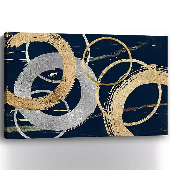 Online Kirklands Home Gold and Silver Rings Canvas Art Print, 48x32 in.