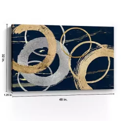Online Kirklands Home Gold and Silver Rings Canvas Art Print, 48x32 in.