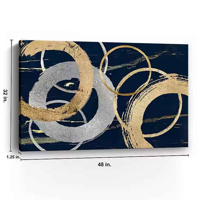 Online Kirklands Home Gold and Silver Rings Canvas Art Print, 48x32 in.