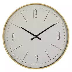Discount Kirklands Home Gold and White Classic Wall Clock