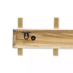 Hot Kirklands Home Gold and White 5-Hook Coat Rack