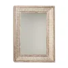 Kirklands Home Gold and White Washed Carved Frame Mirror