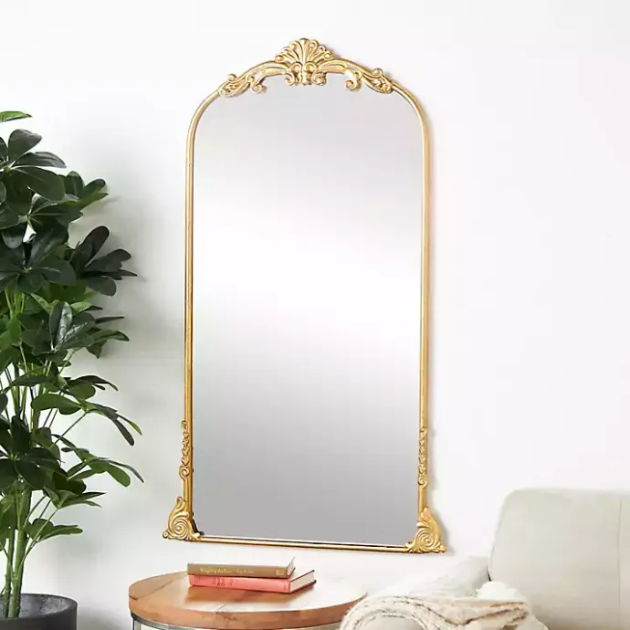 Hot Kirklands Home Gold Arched Baroque Mirror
