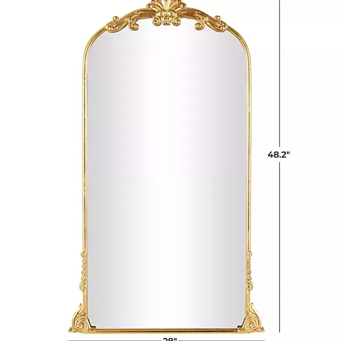 Hot Kirklands Home Gold Arched Baroque Mirror