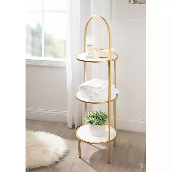 Best Kirklands Home Gold Arched 3-Tier Plant Stand