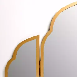 Discount Kirklands Home Arched Trifold Wall Mirror Gold