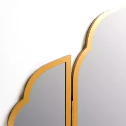 Discount Kirklands Home Arched Trifold Wall Mirror Gold