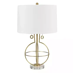 New Kirklands Home Gold Armillary Sphere Table Lamp White