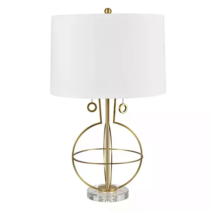 New Kirklands Home Gold Armillary Sphere Table Lamp White