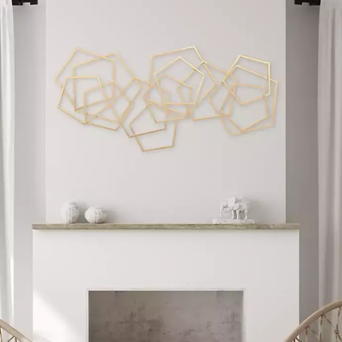 Sale Kirklands Home Astraga Pentagon Plaque Gold