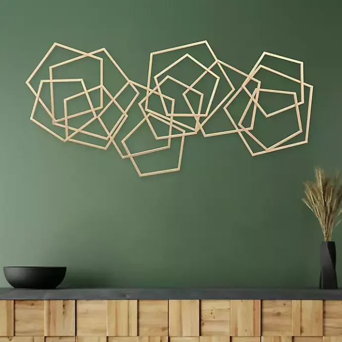 Sale Kirklands Home Astraga Pentagon Plaque Gold