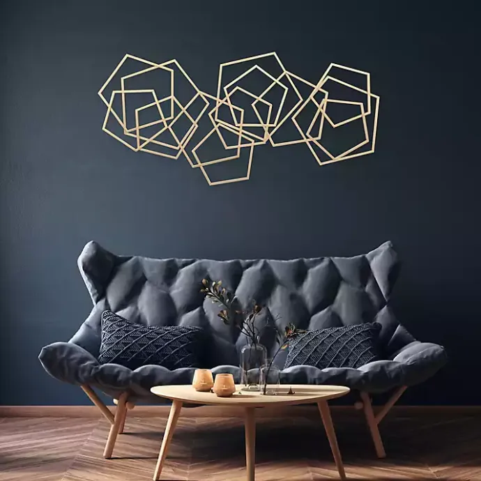 Sale Kirklands Home Astraga Pentagon Plaque Gold