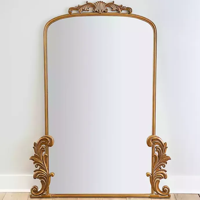 New Kirklands Home Gold Bordeaux Ornate Leaner Mirror, 46x63 in.
