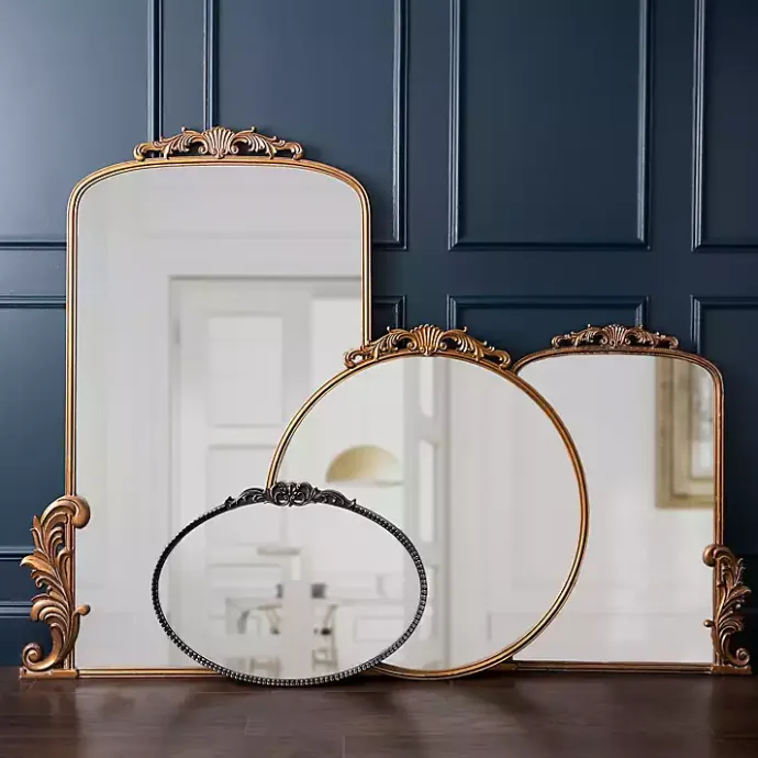 New Kirklands Home Gold Bordeaux Ornate Leaner Mirror, 46x63 in.