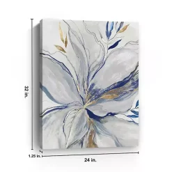 Kirklands Home Gold Charcoal Bloom Canvas Art Print, 24x32 in.