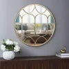 Hot Kirklands Home Gold Circular Inset Round Wall Mirror