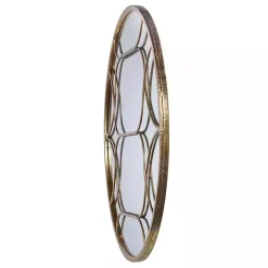 Hot Kirklands Home Gold Circular Inset Round Wall Mirror