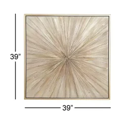 Clearance Kirklands Home Gold Contemporary Burst Framed Canvas Art Print
