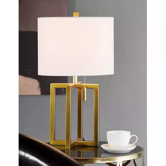 New Kirklands Home Gold Finish Table Lamp White