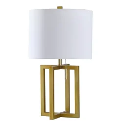 New Kirklands Home Gold Finish Table Lamp White