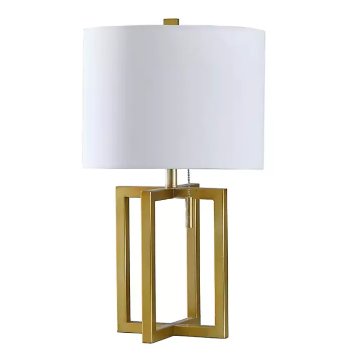 New Kirklands Home Gold Finish Table Lamp White