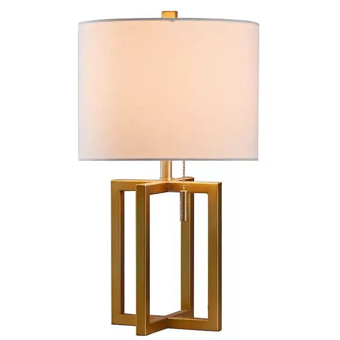 New Kirklands Home Gold Finish Table Lamp White