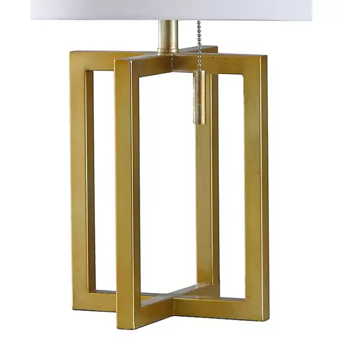 New Kirklands Home Gold Finish Table Lamp White