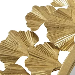 Discount Kirklands Home Gold Foil Leaf Framed Round Wall Mirror