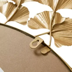 Discount Kirklands Home Gold Foil Leaf Framed Round Wall Mirror