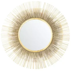 Online Kirklands Home Gold Layered Burst Frame Round Wall Mirror