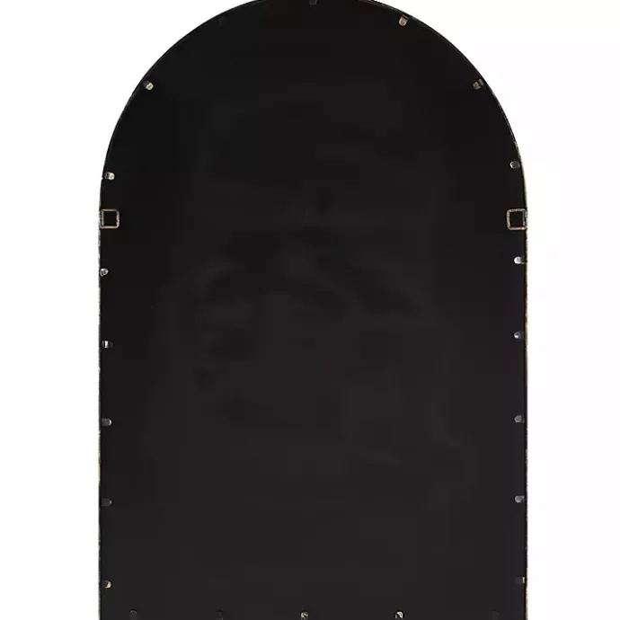 Discount Kirklands Home Gold Leaf Metal Windowpane Arch Frame Mirror