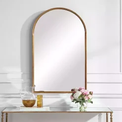 Outlet Kirklands Home Gold Leaf Thin Arch Frame Mirror