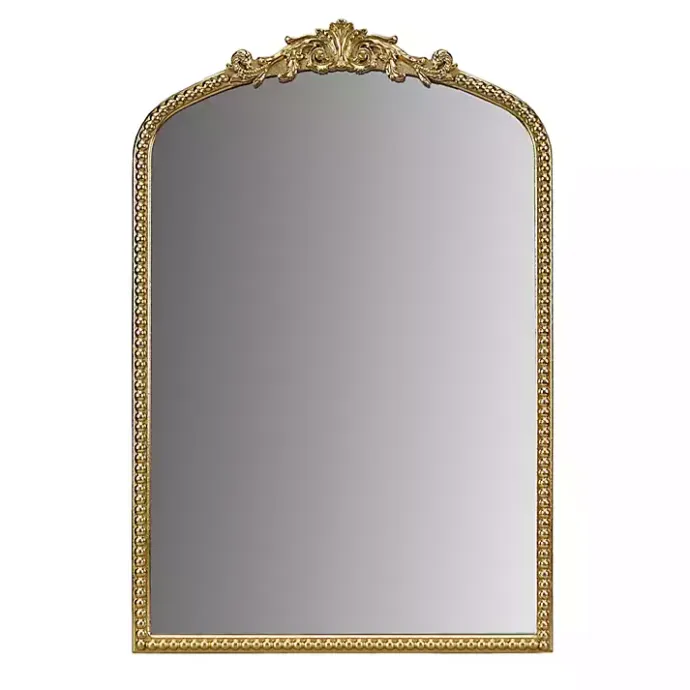 Discount Kirklands Home Gold Lilbeth Baroque Beaded Wall Mirror