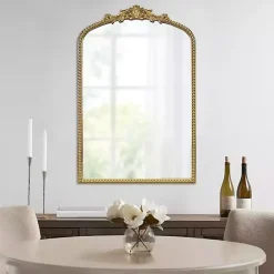 Discount Kirklands Home Gold Lilbeth Baroque Beaded Wall Mirror