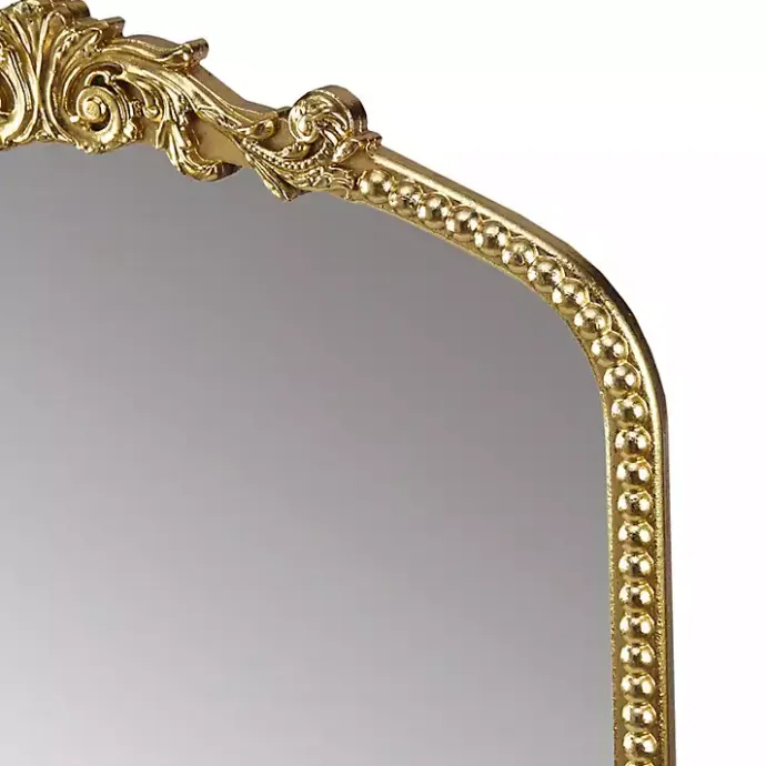 Discount Kirklands Home Gold Lilbeth Baroque Beaded Wall Mirror