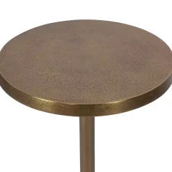 Best Kirklands Home Metal Cylinder Base Cocktail Table Gold