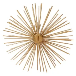 New Kirklands Home Metal Disc Starburst Wall Plaques, Set of 3 Gold