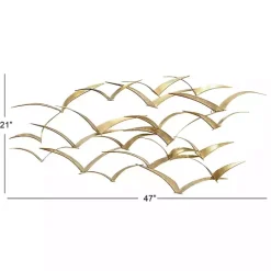 Hot Kirklands Home Metal Flock of Birds Wall Plaque Gold