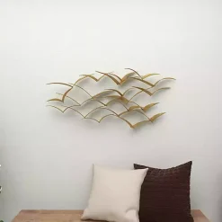 Hot Kirklands Home Metal Flock of Birds Wall Plaque Gold