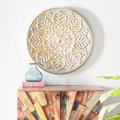 Hot Kirklands Home Metal Floral Embossed Wall Sculpture Gold