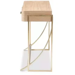 Kirklands Home Gold Metal Frame Two-Drawer Console Table