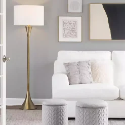 Outlet Kirklands Home Metal Hourglass Floor Lamp Gold