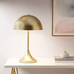 Hot Kirklands Home Metal 2-Light Dome Table Lamp Gold