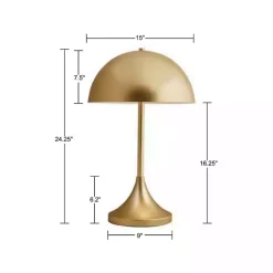 Hot Kirklands Home Metal 2-Light Dome Table Lamp Gold