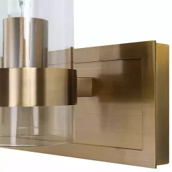 New Kirklands Home Metal 3-Shade Vanity Light Gold