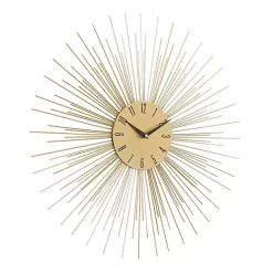 Best Kirklands Home Gold Metal Sunburst Wall Clock