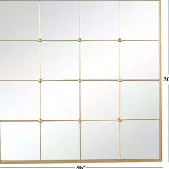 Outlet Kirklands Home Gold Metal Windowpane Wall Mirror