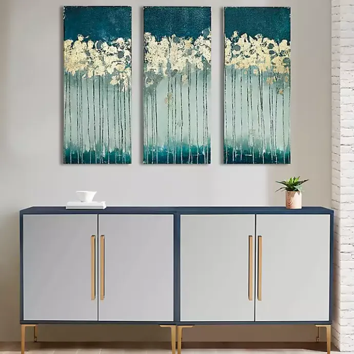 Sale Kirklands Home Gold Midnight Forest Canvas Art Prints, Set of 3