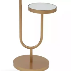 Kirklands Home Mirrored High-Low Accent Table Gold