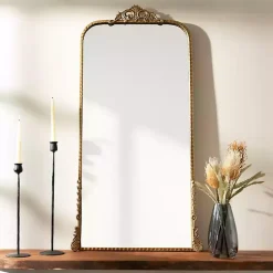 Discount Kirklands Home Gold Ornate Carved Large Wall Mirror
